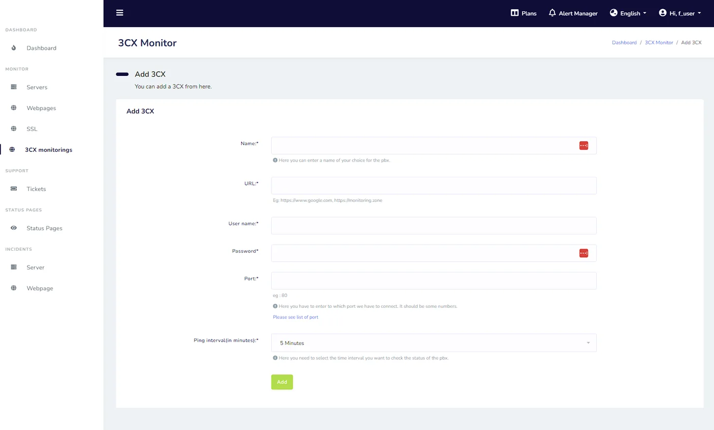 Fig 7.6 &mdash; Adding a 3CX server