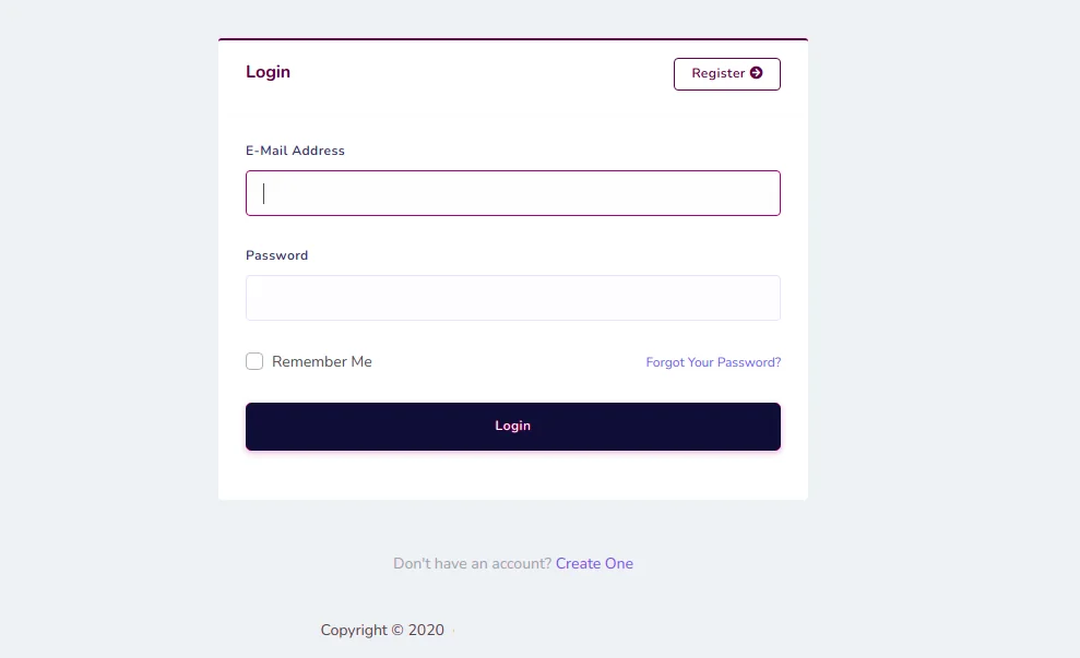 Fig 2.2 &mdash; The login screen