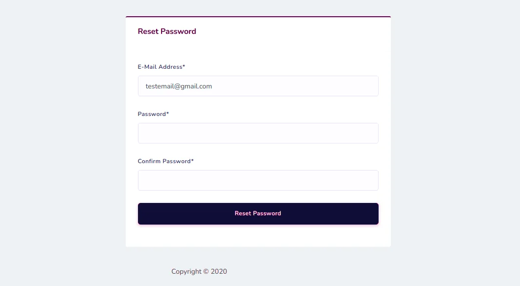 Fig 2.4 &mdash; The reset link email
