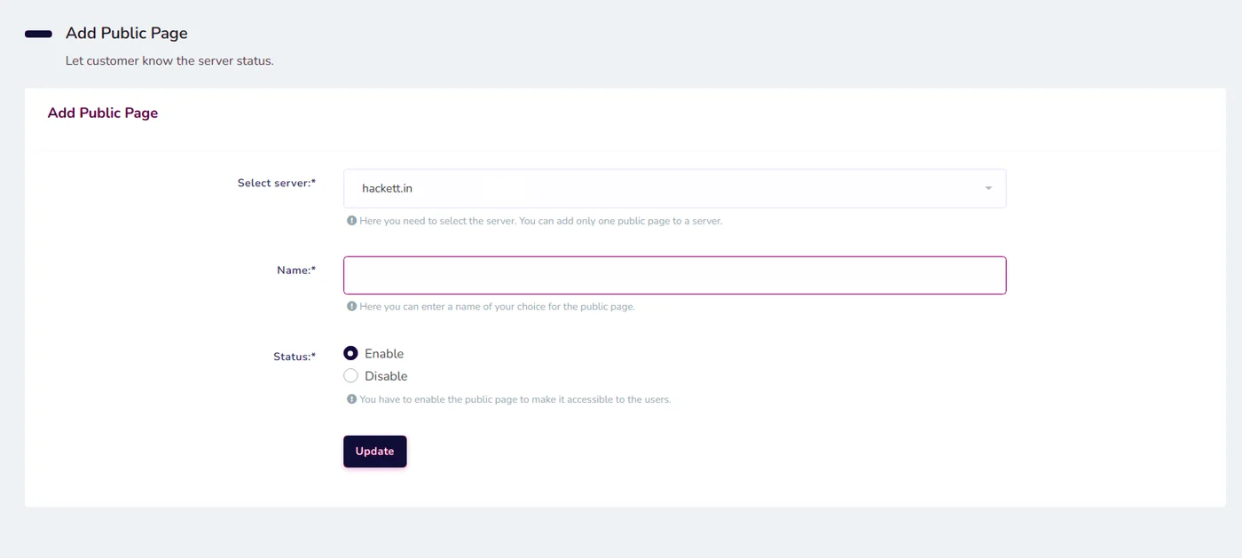 Fig 8.2 &mdash; Adding a public page